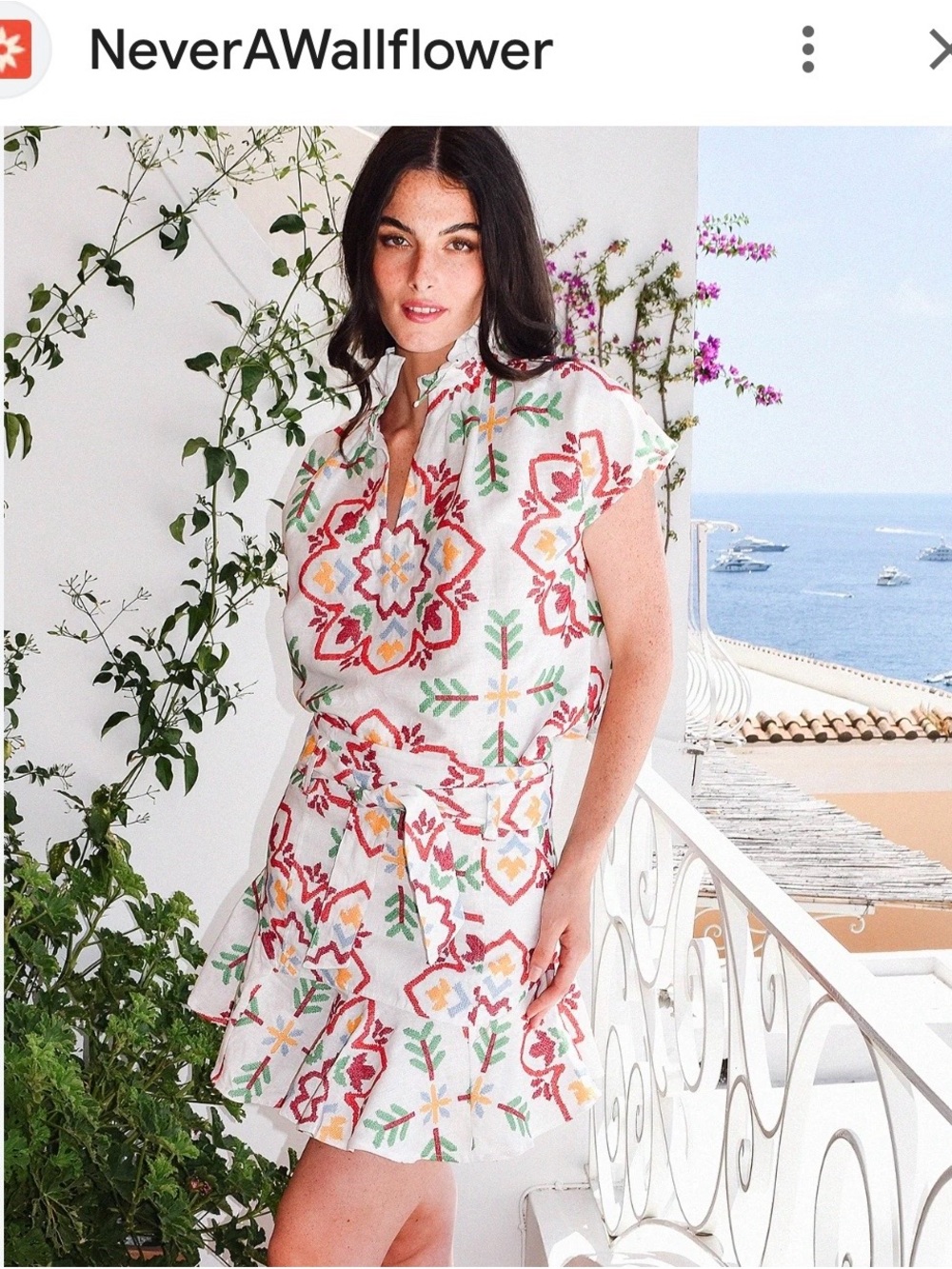 Never a Wallflower Prairie White Embroidered Floral Blouse and Skirt Set